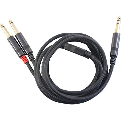 0657559686652 - PROFESSIONAL AUDIO CABLE VOYZ NYLON TRS TO DUAL 1/4 INCH MALE MONO VZ-N264-6FT