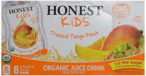 0657622503862 - HONEST BEVERAGES HONEST KIDS ORGANIC JUICE DRINK TROPICAL TANGO PUNCH -- 8 POUCHES