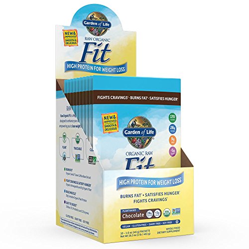 0658010117456 - GARDEN OF LIFE RAW FIT PROTEIN TRAY POWDER, CHOCOLATE, 10 COUNT