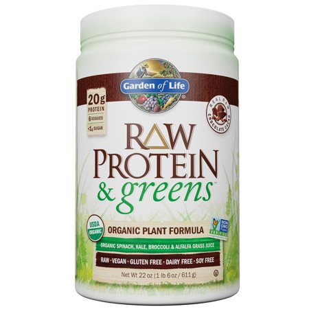 0658010118729 - GARDEN OF LIFE RAW PROTEIN AND GREENS, CHOCOLATE, 611 GRAM