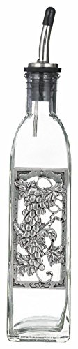 0065810908052 - BELLA CASA GLASS & PEWTER OLIVE OIL OR SOAP BOTTLE WITH CHROME POUR SPOUT