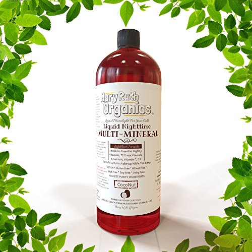 0658263100885 - ORGANIC LIQUID NIGHTTIME MULTIMINERAL BY MARYRUTH (COCONUT) HIGHEST PURITY ORGANIC INGREDIENTS, VITAMINS, MINERALS, MAGNESIUM & MSM BUILDS ESSENTIAL TISSUE WHILE PROVIDING FOR A DEEPER SLEEP. VEGAN GLUTEN FREE & NEVER SUGAR ADDED!