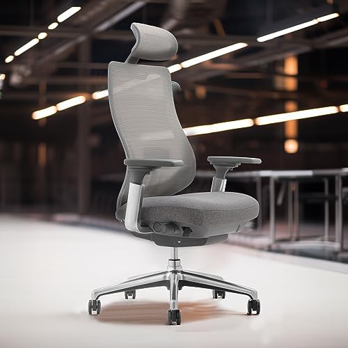 0658358545355 - COLAMY ERGONOMIC MESH OFFICE CHAIR, HIGH BACK COMPUTER EXECUTIVE DESK CHAIR WITH ADJUSTABLE HEADREST, 4D ARMRESTS, TILT LOCK AND LUMBAR SUPPORT FOR OFFICE HOME SCHOOL