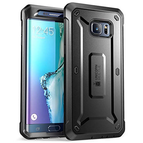 0658551824905 - SAMSUNG GALAXY S6 EDGE PLUS CASE, SUPCASE RUGGED HYBRID COVER WITHOUT BUILT-IN SCREEN PROTECTOR (BLACK/BLACK)