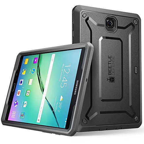 0658551827005 - GALAXY TAB S2 9.7 CASE, SUPCASE RUGGED HYBRID PROTECTIVE COVER W BUILTIN SCREEN PROTECTOR BUMPER (BLACK/BLACK)
