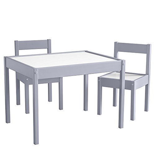 0065857172744 - BABY RELAX HUNTER 3 PIECE KIDDY TABLE AND CHAIR SET, GRAY
