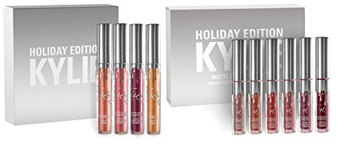 0658604128264 - KYLIE COSMETICS LIMITED EDITION HOLIDAY COLLECTION 2 SETS ~ FULL-SIZE 4 PIECE MATTE LIQUID LIPSTICKS & GLOSS KIT & MINI KIT 6 MATTE LIQUID LIPSTICKS
