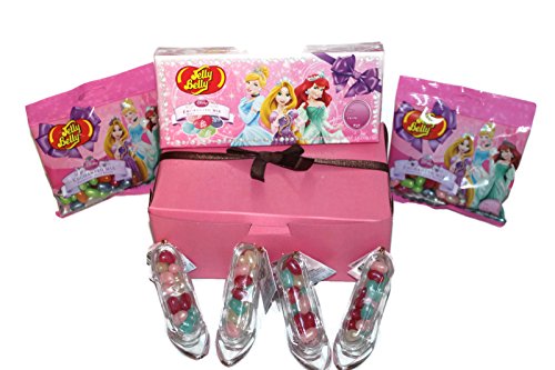 0658700318996 - DISNEY PRINCESSES GIFT BOX INCLUDING: 1 5 FLAVOR PRINCESS GIFTBOX 4.25 OZ, 2 BAGS OF ENCHANTED MIX SPARKLING JELLY BEANS 2.8 OZ EACH, 4 CANDY FILLED PLASTIC SLIPPERS 0.65 OZ EACH AND A THANK YOU GIFT