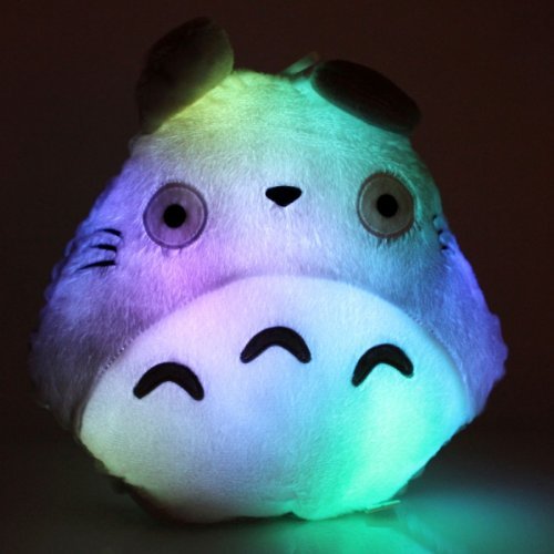 6589377580598 - E-MART TOTORO SHAPE PILLOW WITH LED COLORFUL LIGHT, GREY