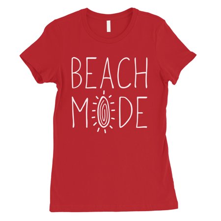 0658986844097 - 365 PRINTING BEACH MODE WOMENS RED ENERGETIC RADIANT SUMMER T-SHIRT FOR BESTIE