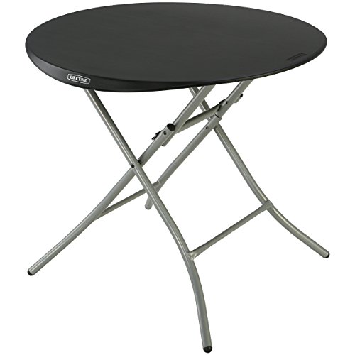 0659233100515 - LIFETIME PRODUCTS 80351 ROUND FOLDING TABLE, 33, BLACK