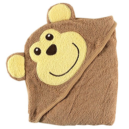 0660168051780 - LUVABLE FRIENDS ANIMAL FACE HOODED WOVEN TERRY BABY TOWEL, MONKEY (DISCONTINUED BY MANUFACTURER)