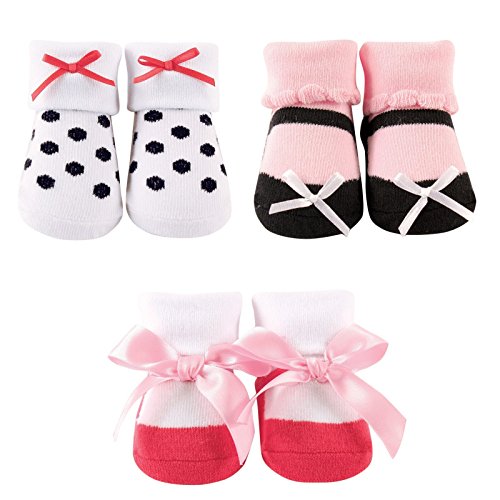 0660168071863 - LUVABLE FRIENDS BABY LITTLE SHOE SOCKS 3 PIECE GIFT SET, WHITE/PINK, 0-9 MONTHS