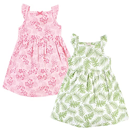 0660168167979 - HUDSON BABY BABY GIRLS COTTON DRESSES, PALM LEAF, 12-18 MONTHS