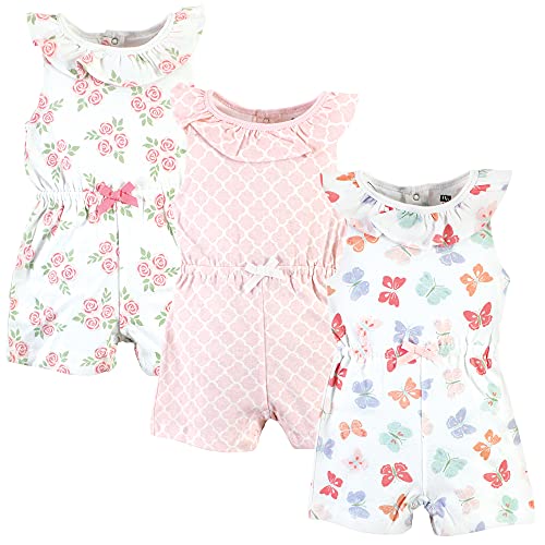 0660168174748 - HUDSON BABY UNISEX BABY COTTON ROMPERS, BUTTERFLIES, 18-24 MONTHS