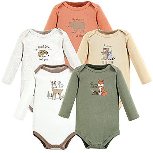 0660168180725 - HUDSON BABY UNISEX BABY COTTON LONG-SLEEVE BODYSUITS, FOREST DEER, 18-24 MONTHS
