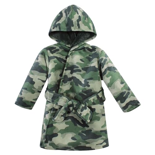0660168205527 - HUDSON BABY UNISEX BABY MINK WITH FAUX FUR LINING POOL AND BEACH ROBE COVER-UPS, CAMO, 18-24 MONTHS
