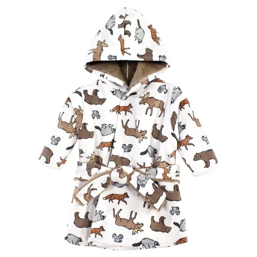 0660168205671 - HUDSON BABY UNISEX BABY MINK WITH FAUX FUR LINING POOL AND BEACH ROBE COVER-UPS, ANIMAL ADVENTURE, 12-18 MONTHS