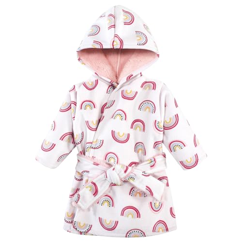 0660168207521 - HUDSON BABY UNISEX BABY MINK WITH FAUX FUR LINING POOL AND BEACH ROBE COVER-UPS, MODERN RAINBOW, 12-18 MONTHS