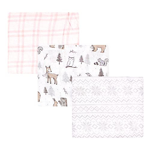 0660168597882 - HUDSON BABY UNISEX BABY COTTON MUSLIN SWADDLE BLANKETS, WINTER FOREST, ONE SIZE