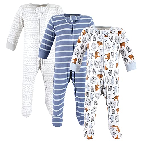 0660168624311 - TOUCHED BY NATURE UNISEX BABY ORGANIC COTTON SLEEP AND PLAY, BOY ENDANGERED SAFARI, PREEMIE