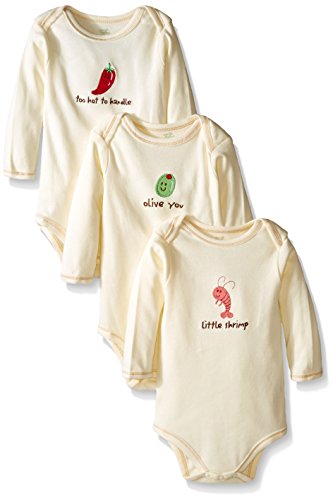 0660168684513 - TOUCHED BY NATURE ORGANIC LONG SLEEVED BODYSUIT 3-PACK, 0-3 MONTHS
