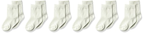 0660168685190 - TOUCHED BY NATURE BABY ORGANIC 6 PACK COTTON SOCKS, WHITE, 0-6 MONTHS