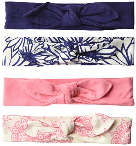 0660168685909 - TOUCHED BY NATURE BABY GIRLS' 4-PACK ORGANIC COTTON HEADBANDS, 0-24 MONTHS