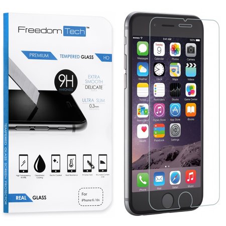 0660335642100 - FREEDOMTECH IPHONE 6S SCREEN PROTECTOR REAL TEMPERED GLASS FILM LCD GUARD