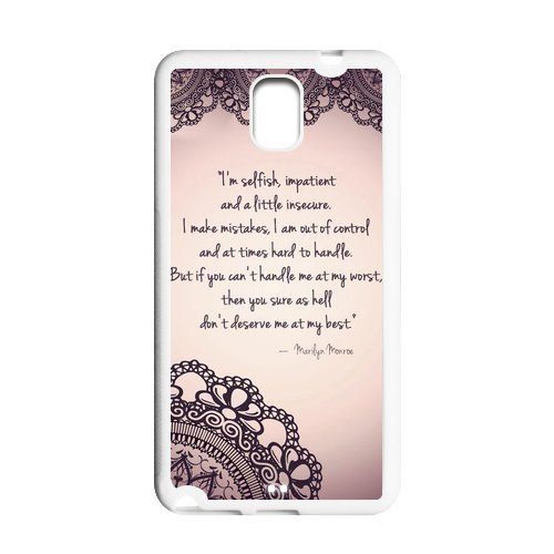 0660372468602 - VERSA MARILYN MONROE QUOTE SAMSUNG GALAXY NOTE 3 N900 HARD CASE, PROTECTOR COVER FOR SAMSUNG GALAXY NOTE 3