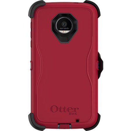 0660543401391 - OTTERBOX DEFENDER SERIES CASE FOR MOTOROLA MOTO Z FORCE DROID EDITION - RETAIL PACKAGING - REGAL (TEMPEST BLUE/FLAME RED)
