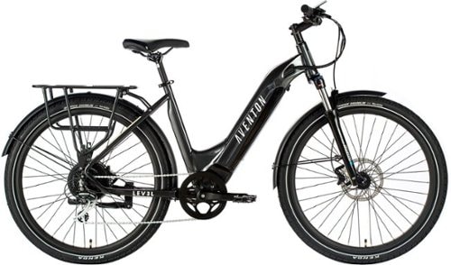 0660845950054 - AVENTON - LEVEL COMMUTER STEP-THROUGH EBIKE W/ 40 MILE MAX OPERATING RANGE AND 28 MPH MAX SPEED - SMALL/MEDIUM - EARTH GREY