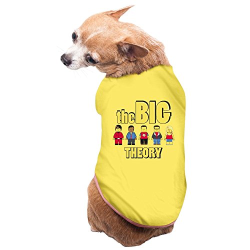 6611345051424 - COOL THE BIG BANG THEORY PET DOG 100% FLEECE VEST CLOTHES YELLOW US SIZE S