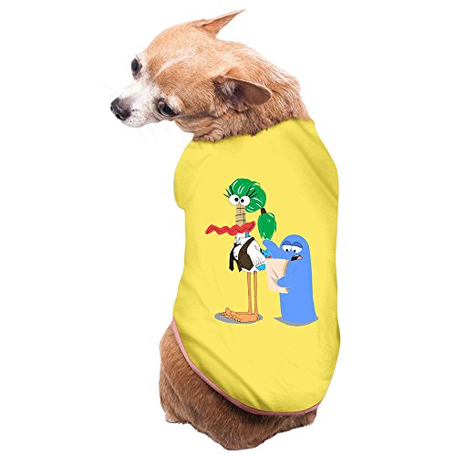 6611345123084 - NERD FOSTER'S HOME FOR IMAGINARY FRIENDS COCO LAWYER PET DOGS 100% FLEECE VEST TANK TOP YELLOW US SIZE S
