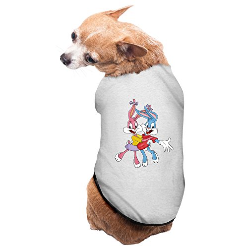 6611345134066 - GEEK BABS AND BUSTER BUNNY TINY TOON ADVENTURE PET DOG 100% FLEECE VEST APPAREL GRAY US SIZE M