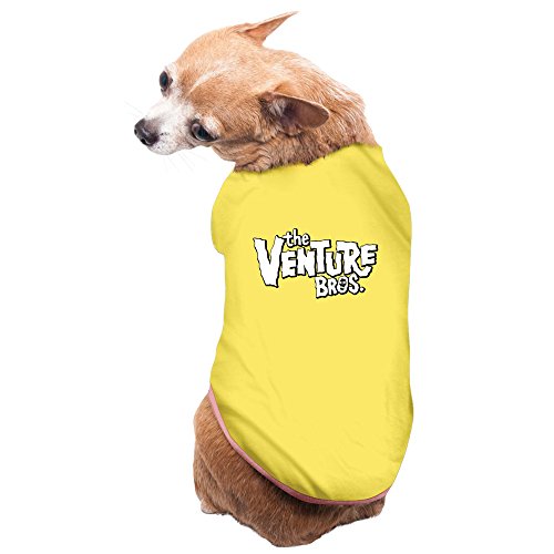 6611345142245 - FUNNY THE VENTURE BROTHERS LOGO PET DOGS 100% FLEECE VEST T SHIRT YELLOW US SIZE L