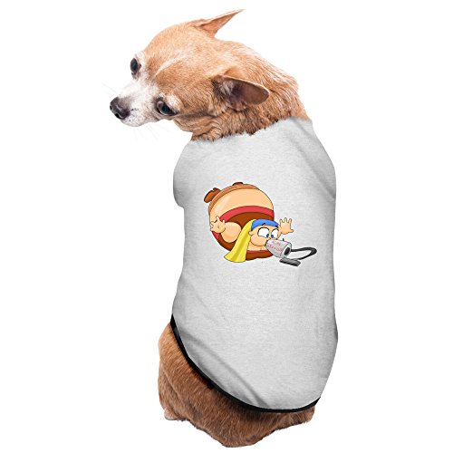 6611345154057 - ART TESTING THE SUCK-O-LUX THINGY PET PUPPY 100% FLEECE VEST APPAREL GRAY US SIZE L