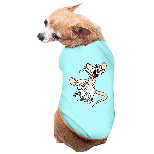 6611345158550 - GEEK PINKY AND THE BRAIN PET DOG 100% FLEECE VEST T SHIRT SKYBLUE US SIZE L