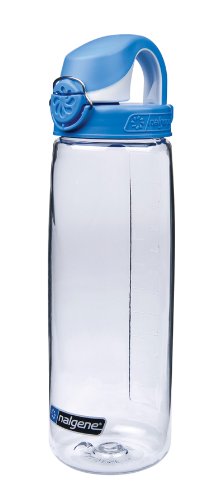 0661195562249 - NALGENE ON THE FLY WATER BOTTLE (CLEAR WITH BLUE/WHITE CAP)