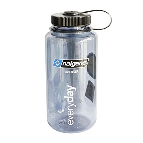 0661195689779 - NALGENE BPA FREE TRITAN WIDE MOUTH WATER BOTTLE, 32 OZ, GRAY WITH BLACK LID