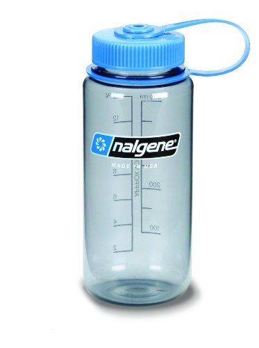 0661195789165 - NALGENE TRITAN 1-PINT WIDE MOUTH BPA-FREE WATER BOTTLE,GRAY WITH BLUE LID, 16 OZ