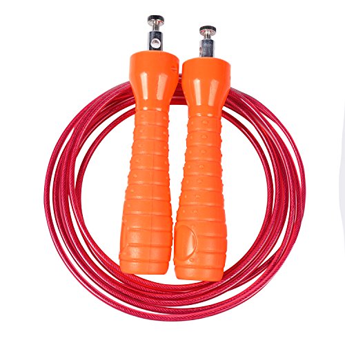 0661596821587 - SKIPPING ROPE, PLASTIC FITNESS ADJUSTABLE 10 FOOT CABLE BEST FOR BOXING MMA WOD SPEED FITNESS TRAINING, SKIPPING EXERCISE, JUMPING WORKOUT & FITNESS TRAINING
