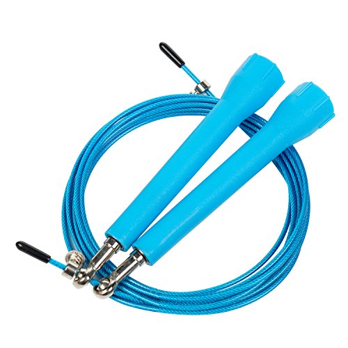 0661596821600 - SPEED JUMP ROPE, PLASTIC FITNESS ADJUSTABLE 10 FOOT CABLE BEST FOR BOXING MMA WOD SPEED FITNESS TRAINING, SKIPPING EXERCISE, WORKOUT & FITNESS TRAINING
