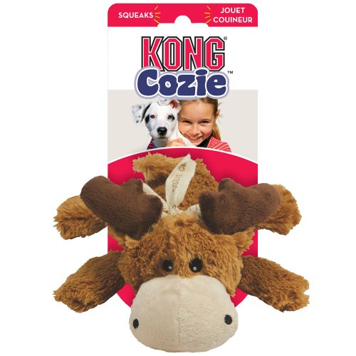 6616555396044 - KONG COZIE MARVIN THE MOOSE, MEDIUM DOG TOY, BROWN