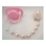 0661799193559 - BABY PINK BIG AND CRYSTALS PACIFIER CLIP