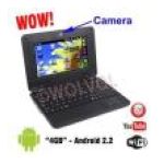 0661799368766 - BLACK COMPUTER NETBOOK BUILT-IN CAMERA WIFI ANDROID 2.2 SHIPS FAST FROM NEW YORK WOLVOL