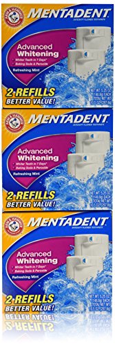 0661799456357 - MENTADENT TOOTHPASTE TWIN REFILLS 10.5 OZ, ADVANCED WHITENING REFRESHING MINT (P