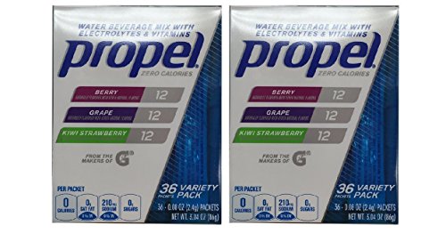 0661799821940 - PROPEL ZERO CALORIE NUTRIENT ENHANCED WATER BEVERAGE MIX 36 PACKETS (PACK OF 2)