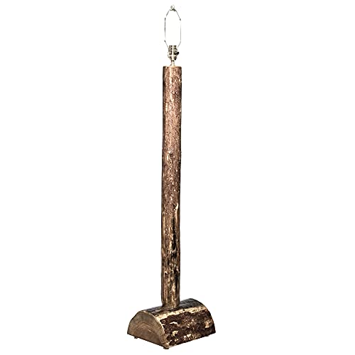 0661890462981 - MONTANA WOODWORKS GLACIER COUNTRY COLLECTION LOG FLOOR LAMP, STAIN & CLEAR LACQUER FINISH