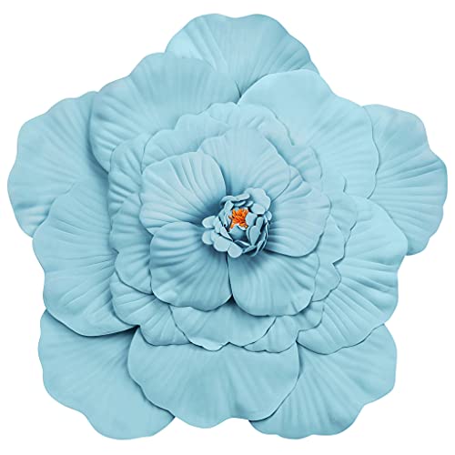 0662244131508 - LARGE FOAM FLOWER WALL BACKDROP - 50 CM | BABY BLUE | 1 PC.
